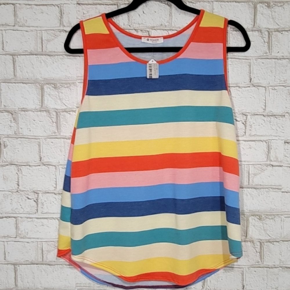 NWT bombom colorful stripe tank